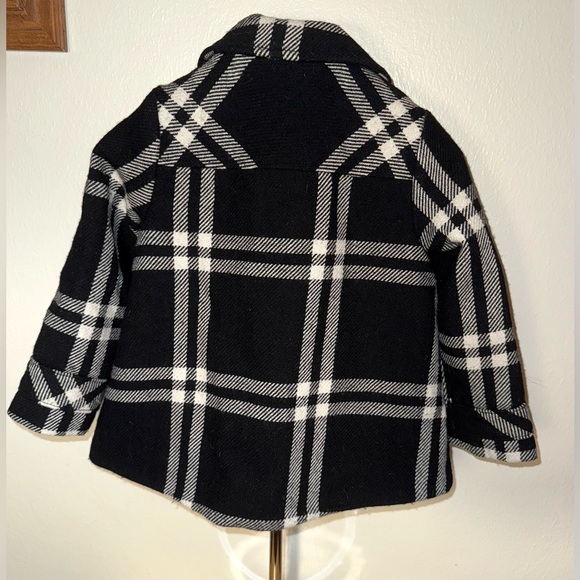 Baby Gap plaid wool blend toddler coat with toggle closures, size 4 - Picture 3 of 5